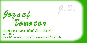 jozsef domotor business card